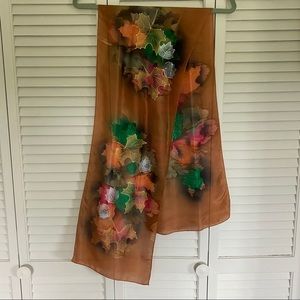 Hand Painted 100% Silk Scarf